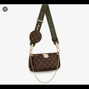Louis Vuitton multi Patchett accessories monogram Crossbody bag w/extra strap